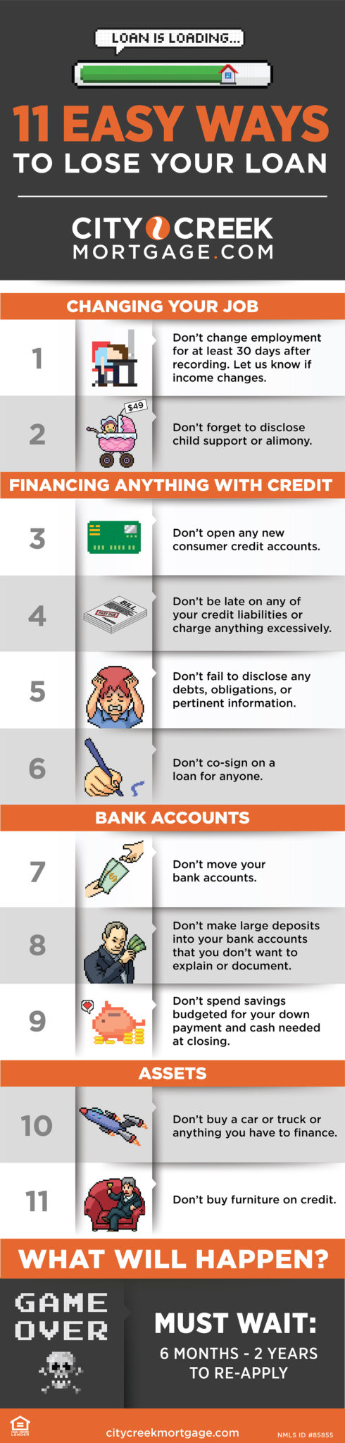 11 Easy Ways To Lose Your Home Loan | City Creek Mortgagee