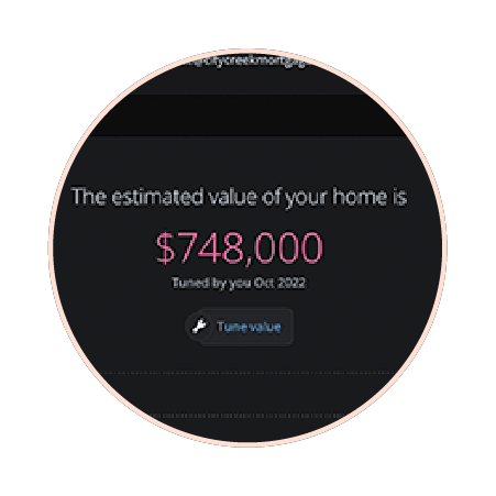 the estimated value of your home is $ 748, 000